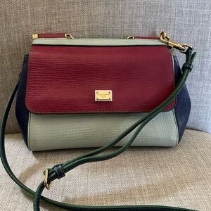 Elegant Multi-Color Leather Shoulder Bag